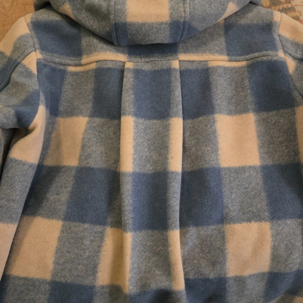 Sundance blue buffalo-check hooded jacket/ shacket/car coat. XL. NWOT - Picture 6 of 8